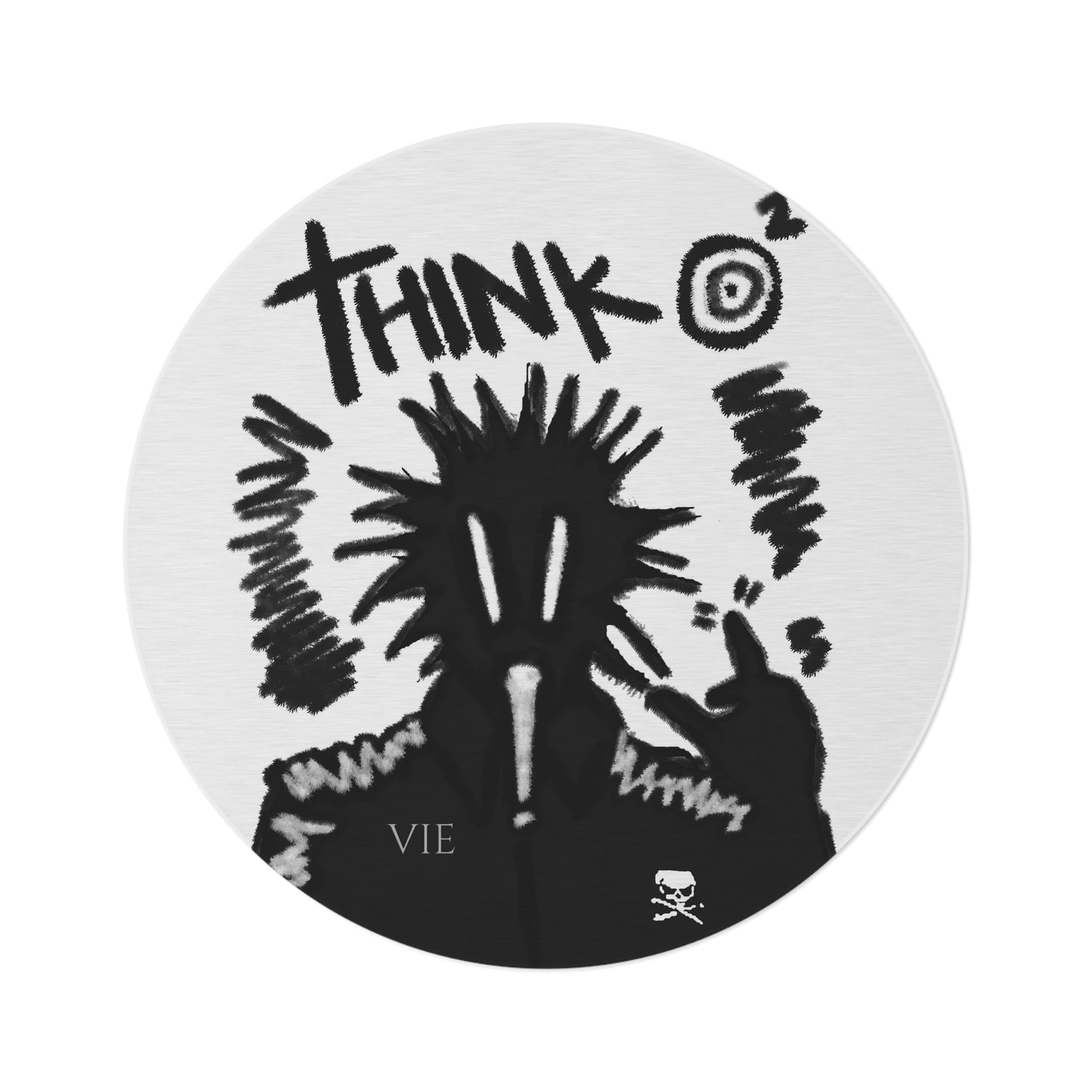 “Think” Round Rug