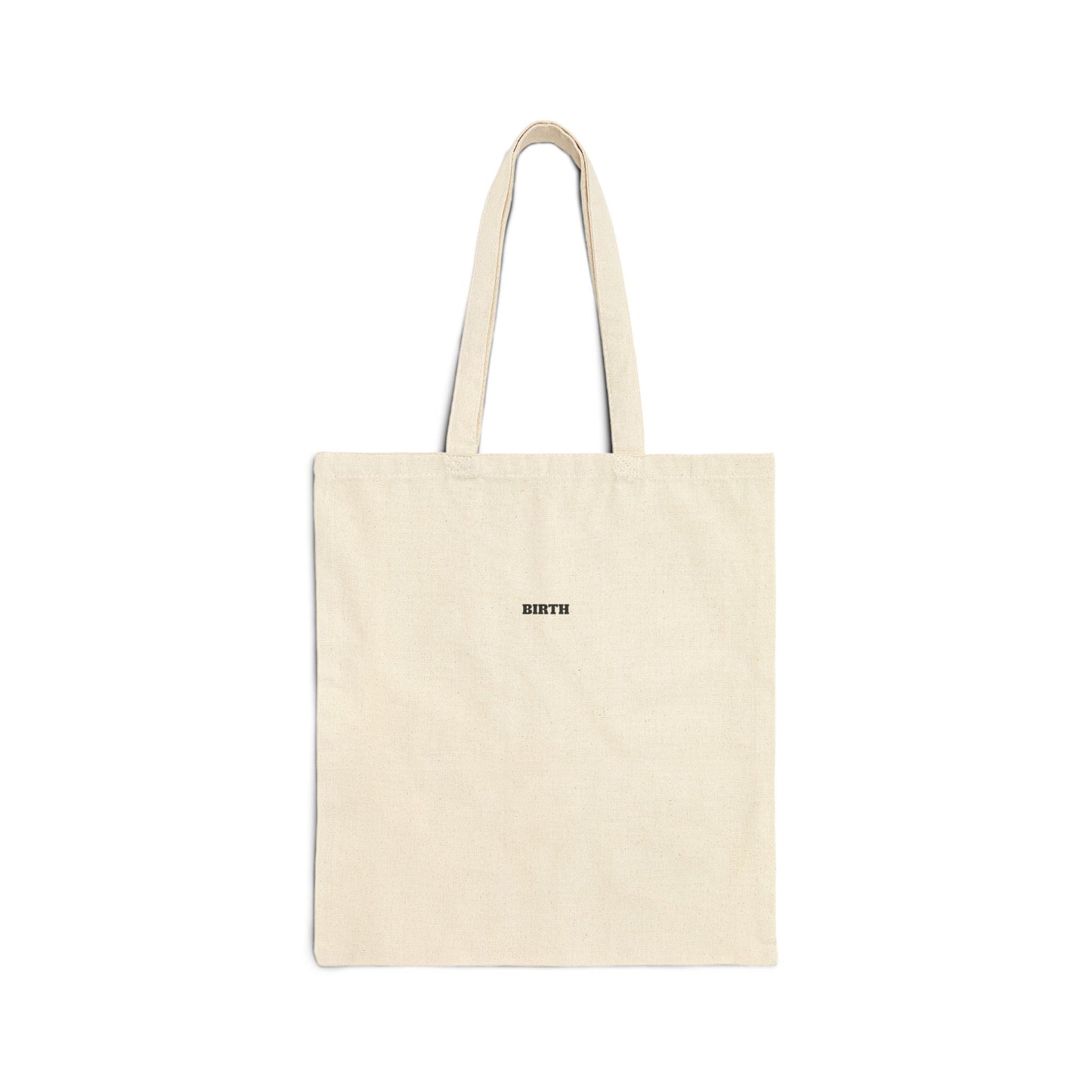 "BIRTH" Cotton Canvas Tote Bag