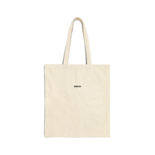 "BIRTH" Cotton Canvas Tote Bag